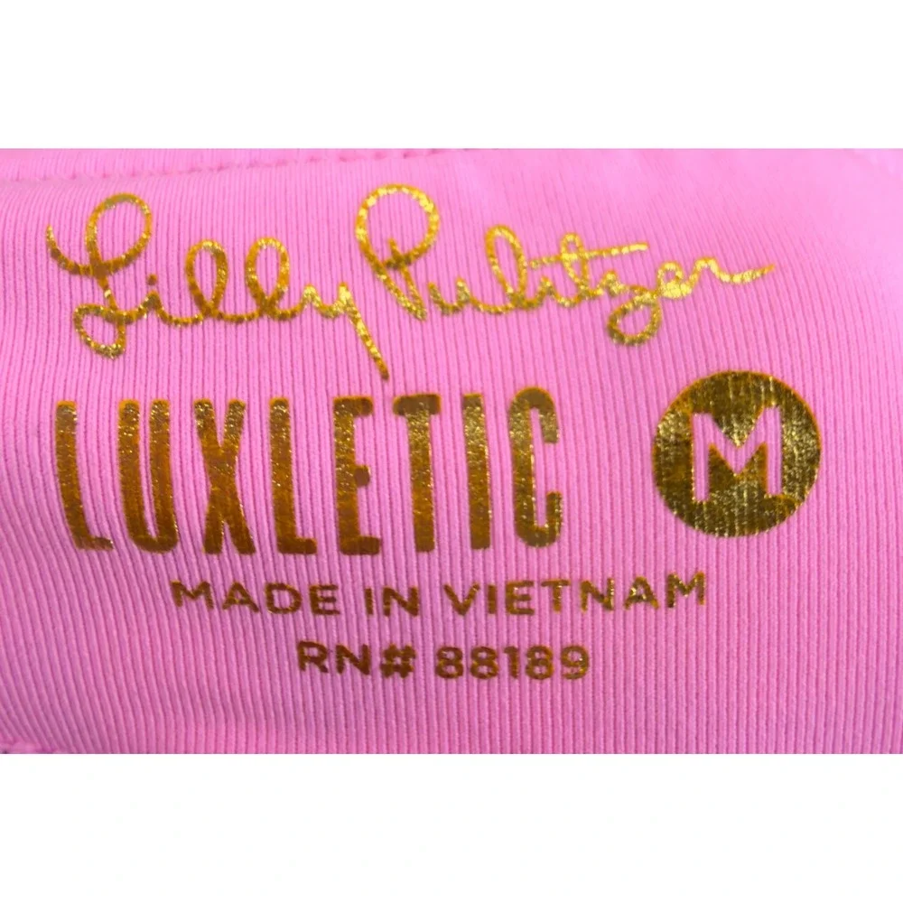 Lilly Pulitzer Luxletic Taye Ruffle Skort Blue Floral Womens Size M Golf Tennis